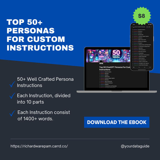 Top 50 ChatGPT Persona for Custom Instructions